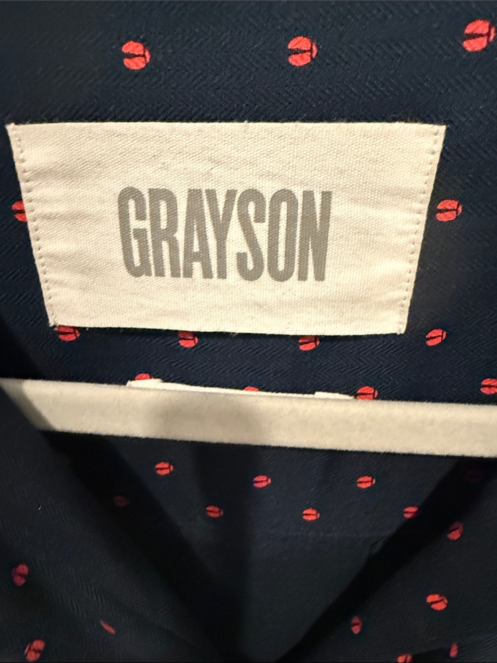 Grayson Navy Button-Down Shirt with lady bug Print - Picture 2 of 5
